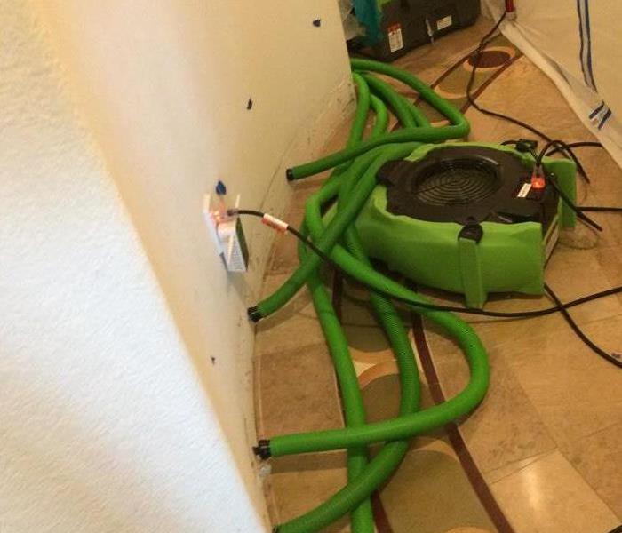 hallway with air movers